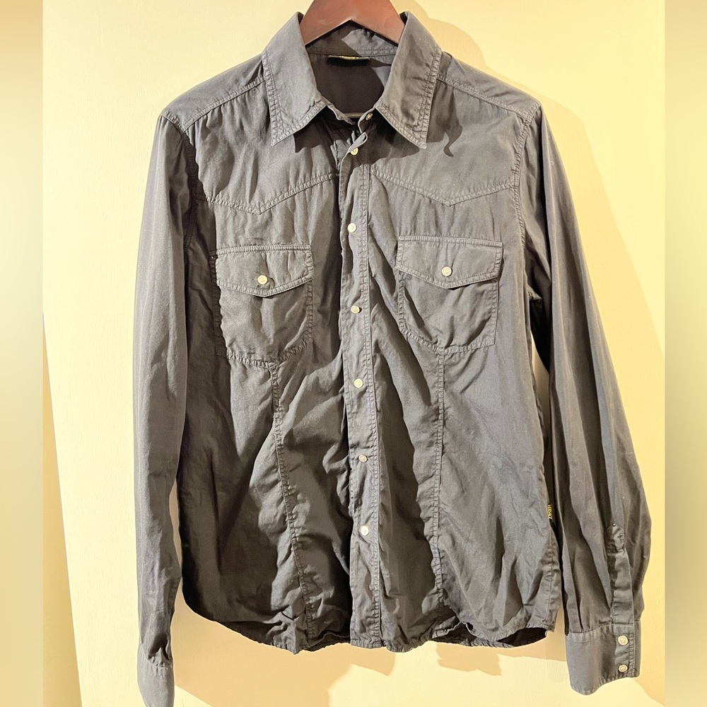 VERSACE button up shirt Size Large